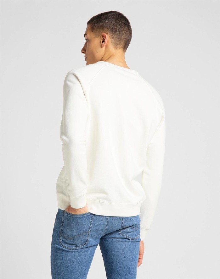 MĘSKA BLUZA LEE RAGLAN GRAPHIC SWS ECRU L83NSPNQ 112122411