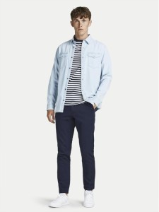 Jack & Jones Chinosy Marco 12174309 Granatowy Slim Fit
