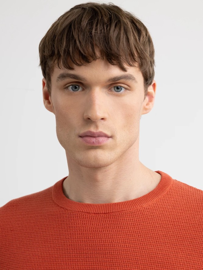 Sweter męski bawełniany pomaraŅczowy Neilon 704