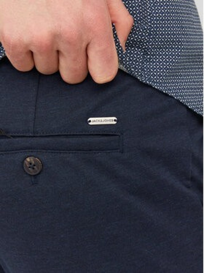 Jack & Jones Chinosy Marco 12237523 Granatowy Slim Fit
