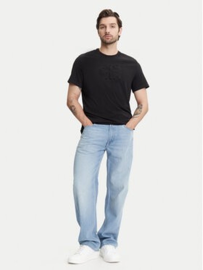Calvin Klein Jeans T-Shirt Deboss Mono Graphic LV04RC824G Czarny Regular Fit