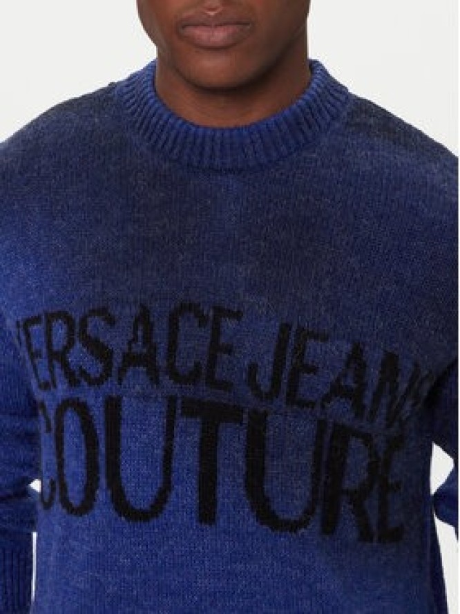 Versace Jeans Couture Sweter VERSACE JEANS-79GAFM05 Niebieski Regular Fit
