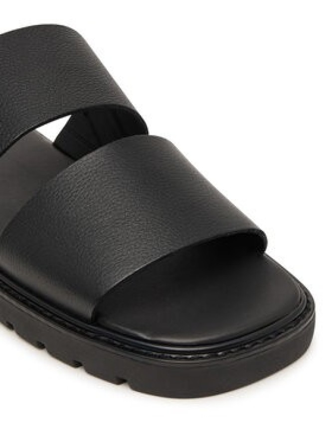 Calvin Klein Klapki Sq Molded Sandal Db Lth HM0HM02234 Czarny