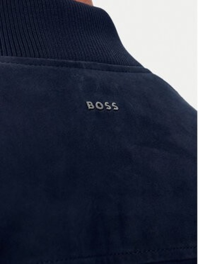 BOSS Kurtka skórzana Jonorve 50562519 Granatowy Regular Fit
