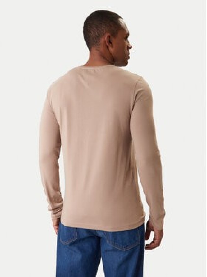 Tommy Hilfiger Longsleeve MW0MW10804 Beżowy Slim Fit