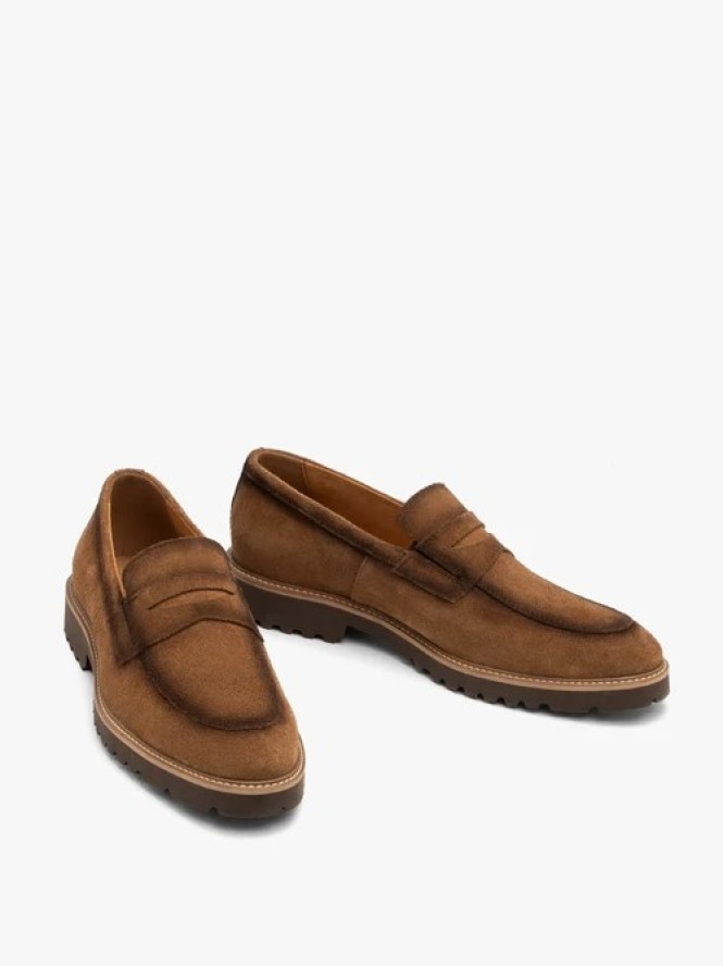 Welurowe mokasyny w stylu casual