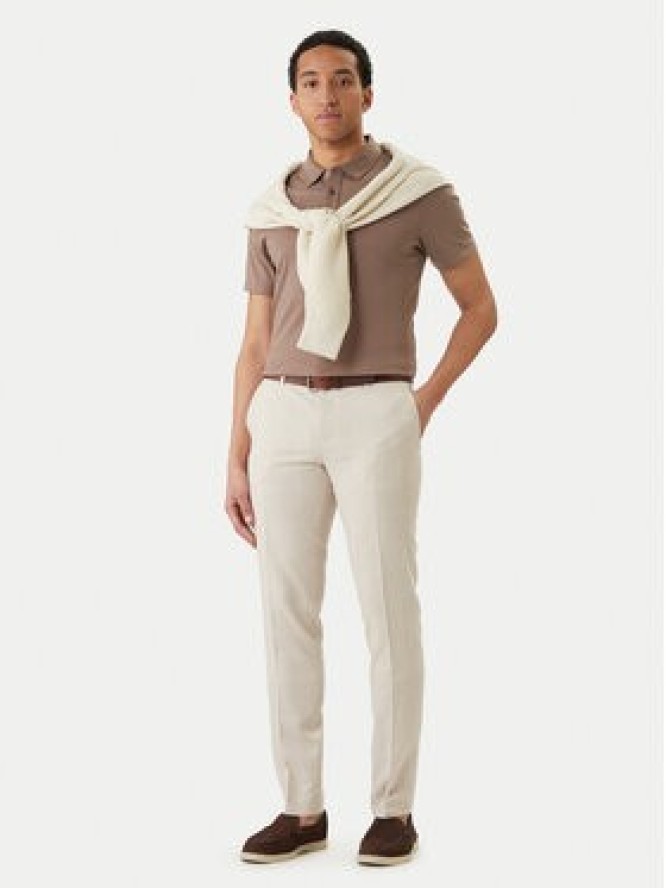 BOSS Spodnie materiałowe H-Genius-253 50561874 Beżowy Slim Fit