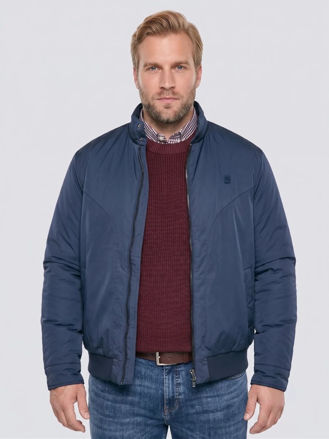 kurtka męska typu harrington ocieplana granatowa kye 403