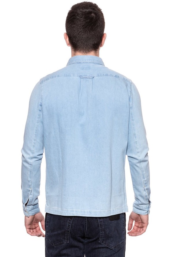 KOSZULA JEANSOWA MĘSKA WRANGLER SHACKET LIGHT INDIGO W5A031D4E 112129921