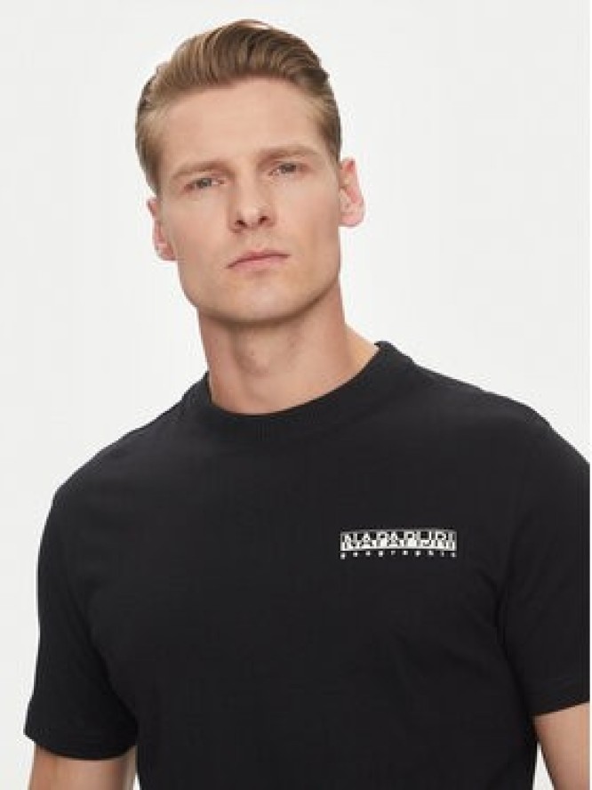 Napapijri T-Shirt S-Sovana NP0A4IE4 Czarny Regular Fit