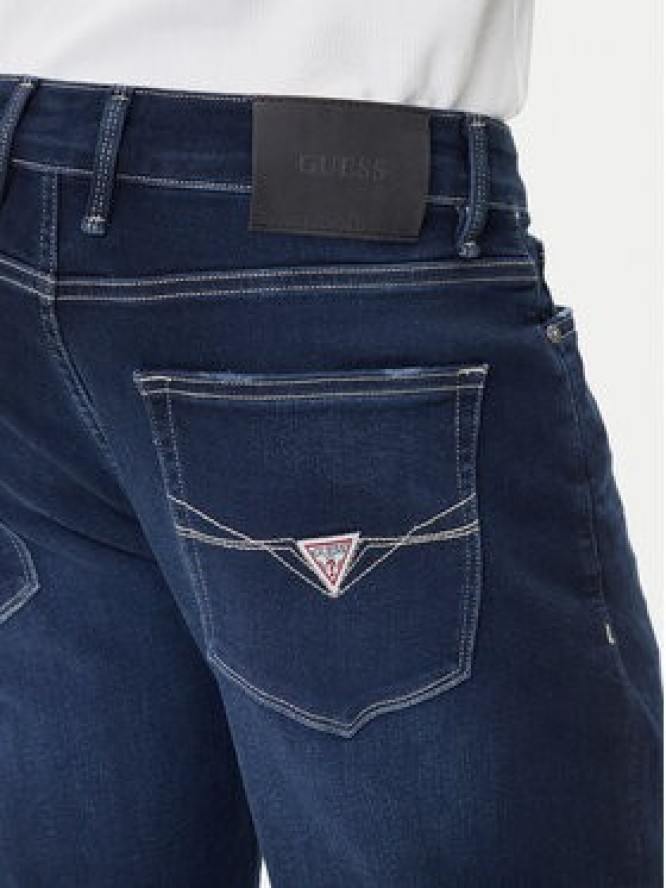 Guess Jeansy M5BAN2 D0631 Granatowy Slim Fit
