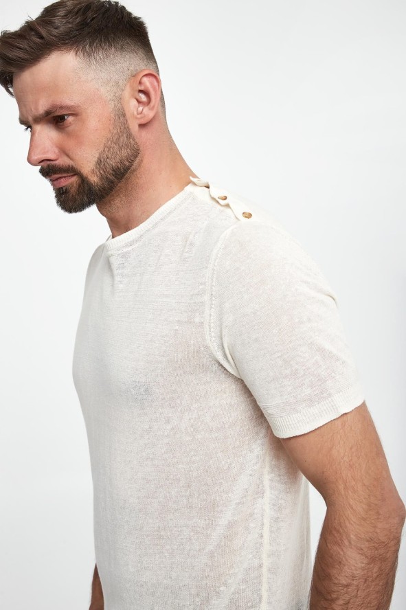 T-shirt męski lniany LIU JO