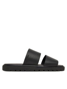 Calvin Klein Klapki Sq Molded Sandal Db Lth HM0HM02234 Czarny