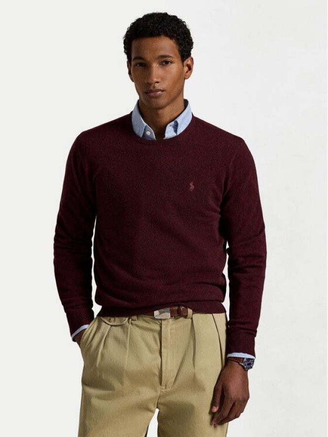 Polo Ralph Lauren Sweter 710974148008 Bordowy Regular Fit