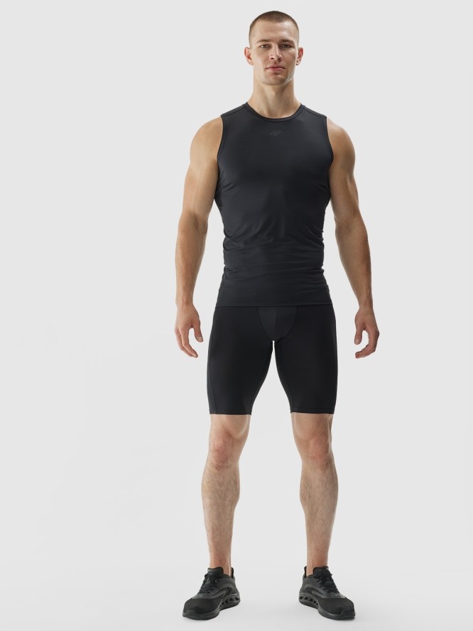 4F Spodenki treningowe slim szybkoschnące męskie - czarne XL