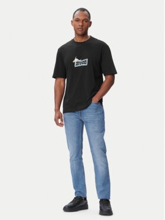 HUGO T-Shirt Nadero 50566032 Czarny Regular Fit