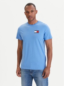 Tommy Jeans T-Shirt DM0DM20740 Niebieski Slim Fit