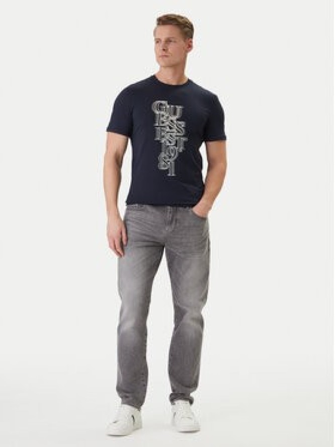 Guess T-Shirt M6GI10 K2991 Granatowy Slim Fit