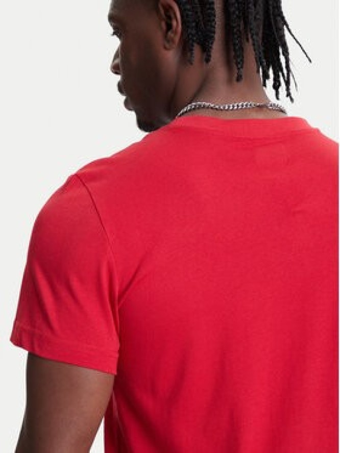 Kappa T-Shirt Logo Korpo Cafers 304J150 Bordowy Slim Fit