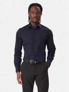 Calvin Klein Koszula Essential LV019EU001 Granatowy Regular Fit