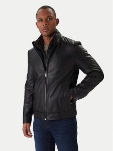 Milestone Kurtka skórzana Ms Franklin 531012 21265 Czarny Regular Fit