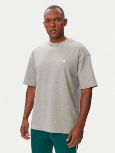 adidas T-Shirt Trefoil Essentials IA7533 Szary jasny Regular Fit