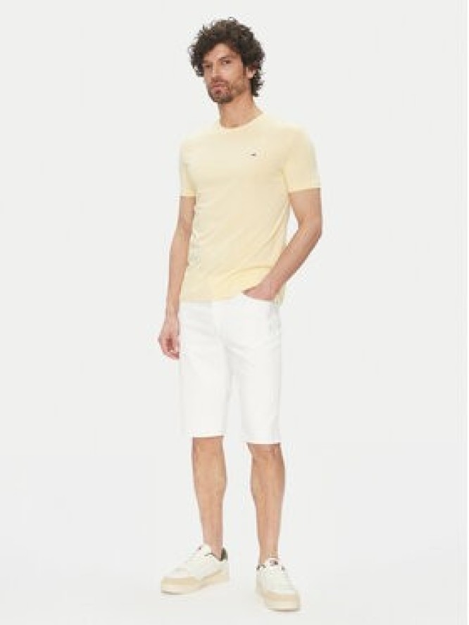 Tommy Jeans T-Shirt DM0DM20363 Żółty Slim Fit