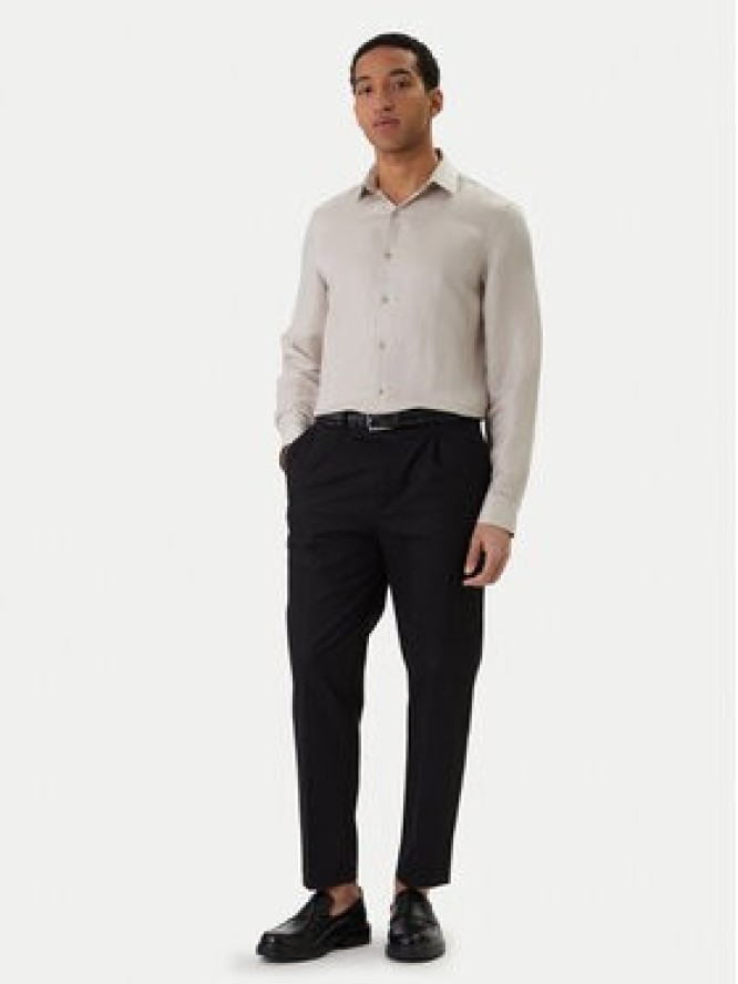 Calvin Klein Koszula LV019EU121 Beżowy Regular Fit