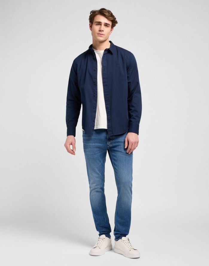 MESKA KOSZULA LEE PATCH SHIRT RIVET NAVY 112370547