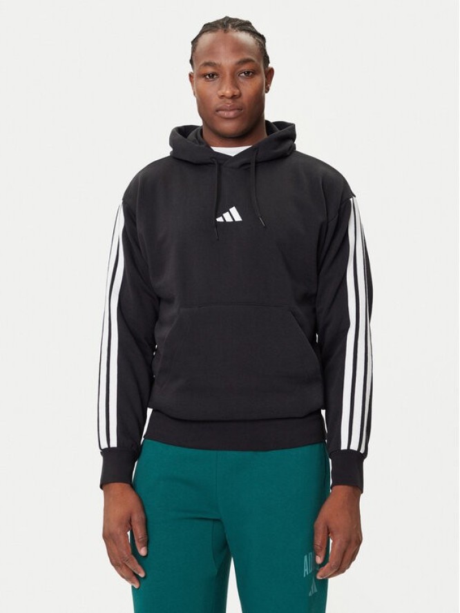 adidas Bluza Essentials 3-Stripes JE6297 Czarny Regular Fit