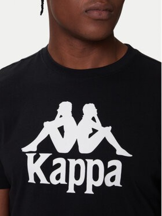 Kappa T-Shirt Authentic 361N6QW Czarny Regular Fit