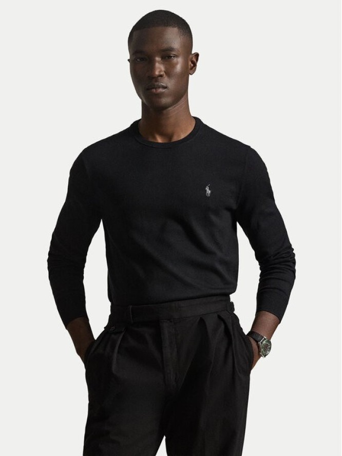 Polo Ralph Lauren Sweter Ls 710684957008 Czarny Slim Fit