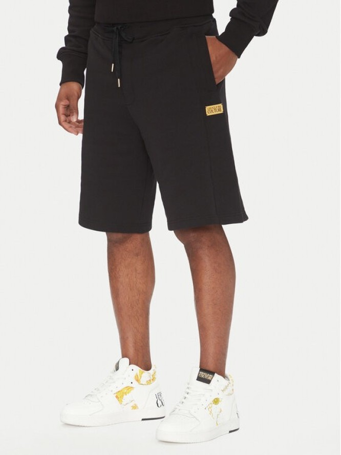 Versace Jeans Couture Szorty sportowe 78GADT08 Czarny Regular Fit