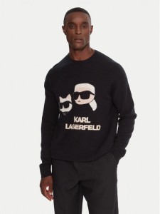 KARL LAGERFELD Sweter 655030 554306 Czarny Regular Fit