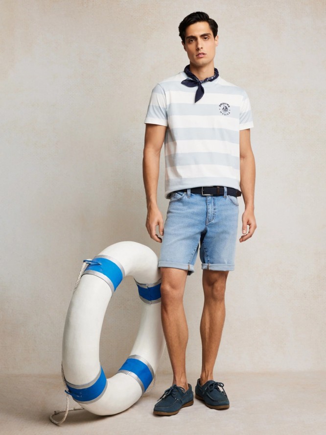 Szorty męskie jeansowe niebieskie Aden 255