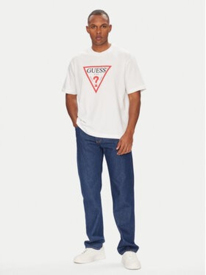 Guess Jeans T-Shirt M4YI45 K8FQ4 Biały Oversize