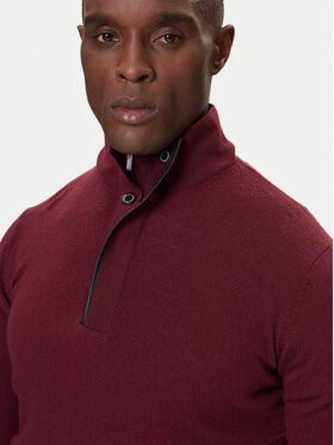 KARL LAGERFELD Sweter 655005 554399 Bordowy Slim Fit