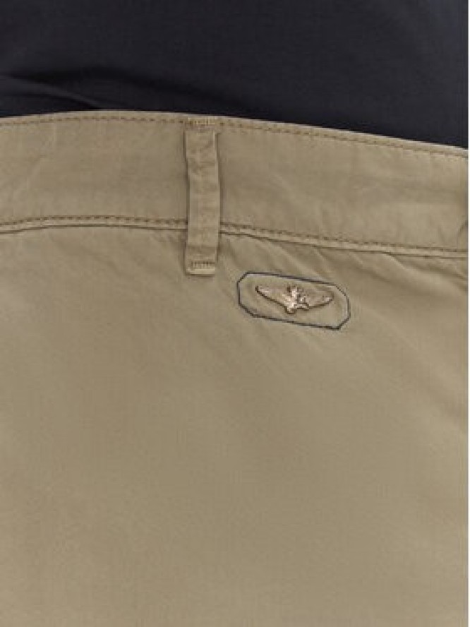 Aeronautica Militare Szorty materiałowe 251BE066CT1122 Khaki Regular Fit