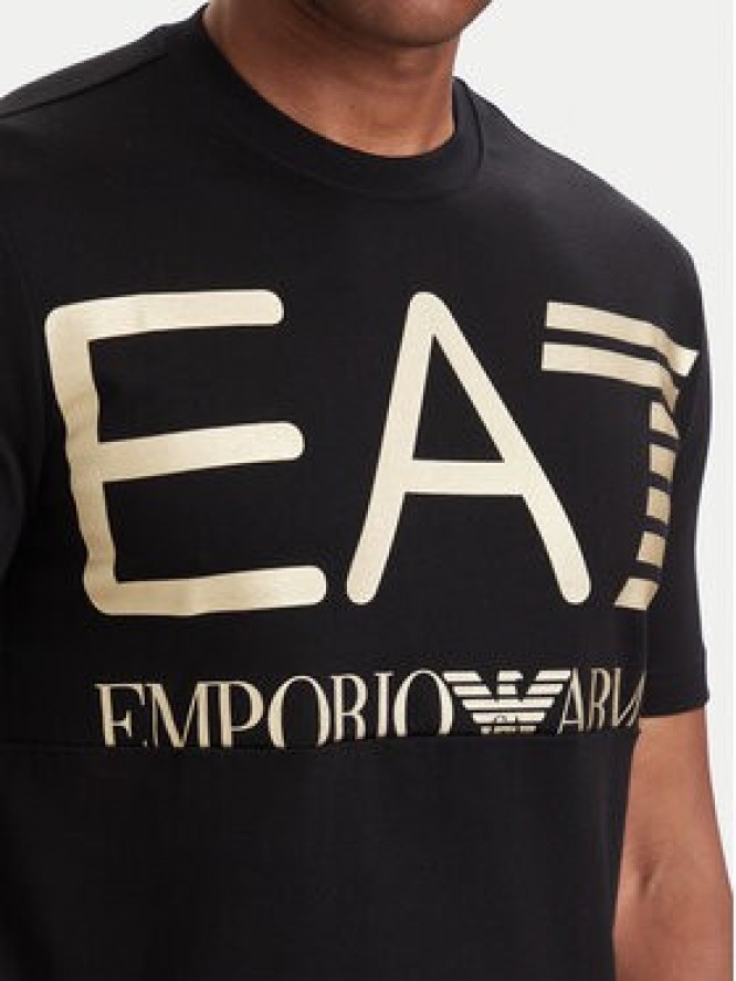 EA7 Emporio Armani T-Shirt 7M002200 AF27188 MC004 Czarny Regular Fit