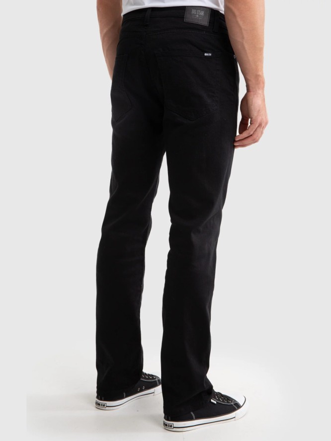Jeansy męskie z prostą nogawką czarne Trent 915