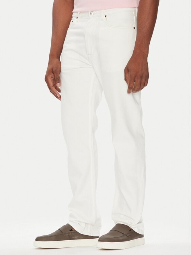 Calvin Klein Jeans Jeansy LV04LB781G Biały Straight Fit