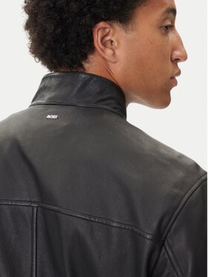 BOSS Kurtka skórzana H-Moiner 50543899 Czarny Regular Fit