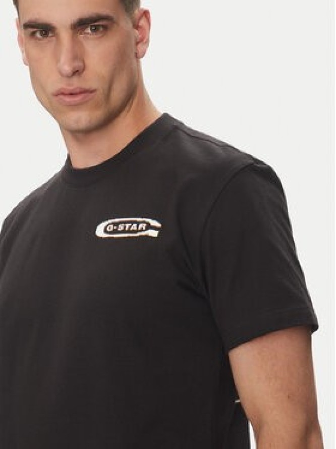G-Star Raw T-Shirt Back Gr Arch D26047-C336 Czarny Regular Fit