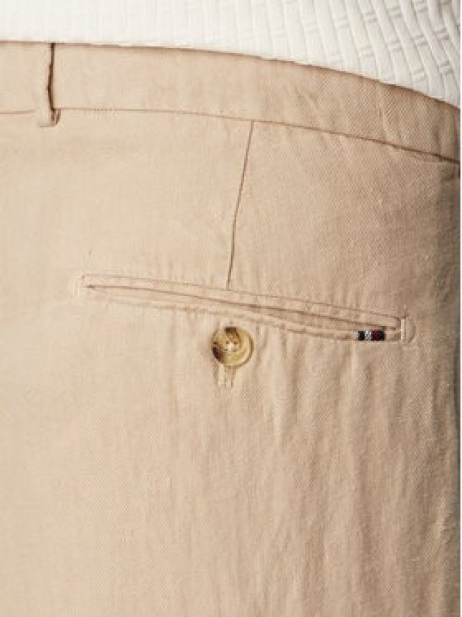 Tommy Hilfiger Spodnie materiałowe Smart Casual MW0MW42708 Beżowy ciemny Regular Fit