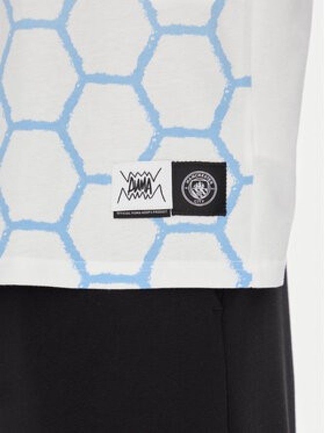 Puma T-Shirt CWC Hoops x Man City 631695 Biały Regular Fit