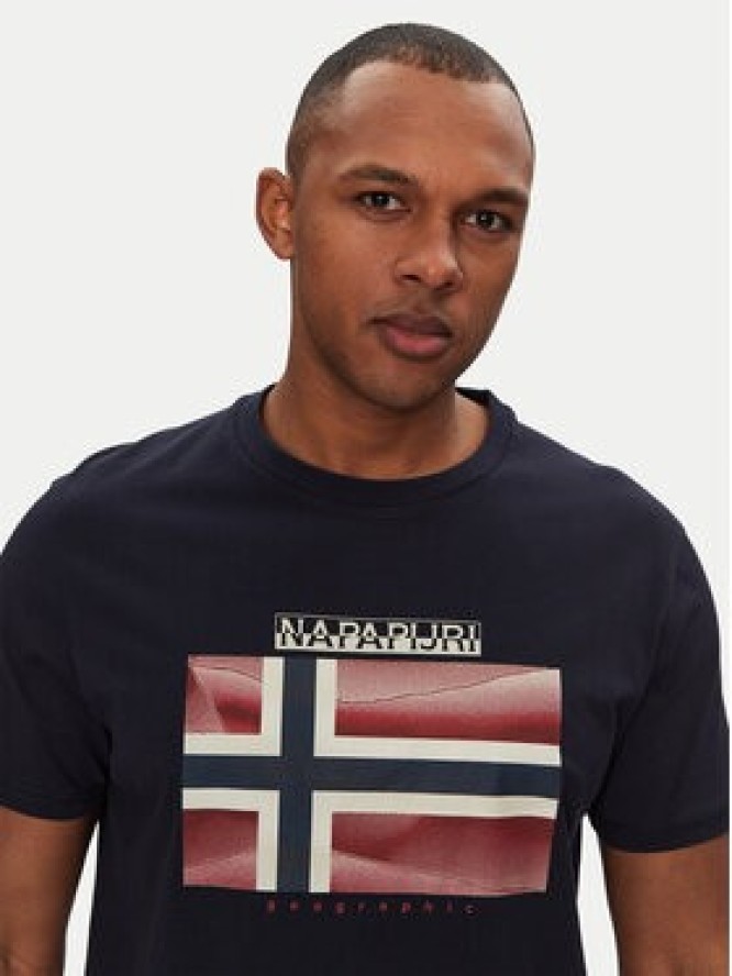 Napapijri T-Shirt S-Lari NP0A4IE51761 Granatowy Regular Fit