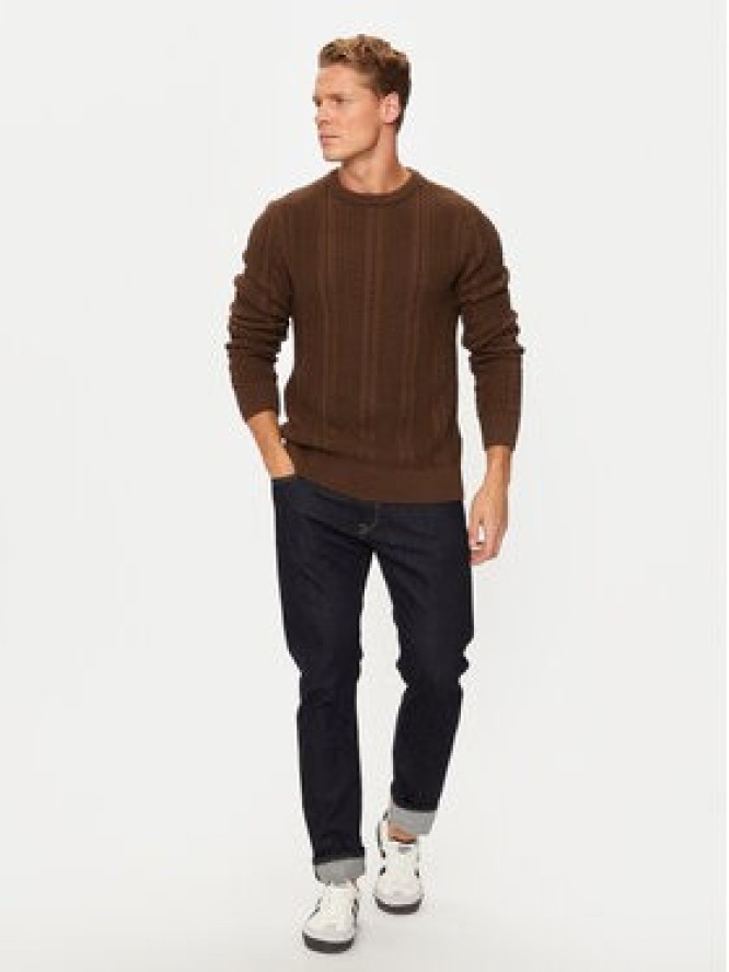 Jack & Jones Sweter 12261436 Brązowy Regular Fit