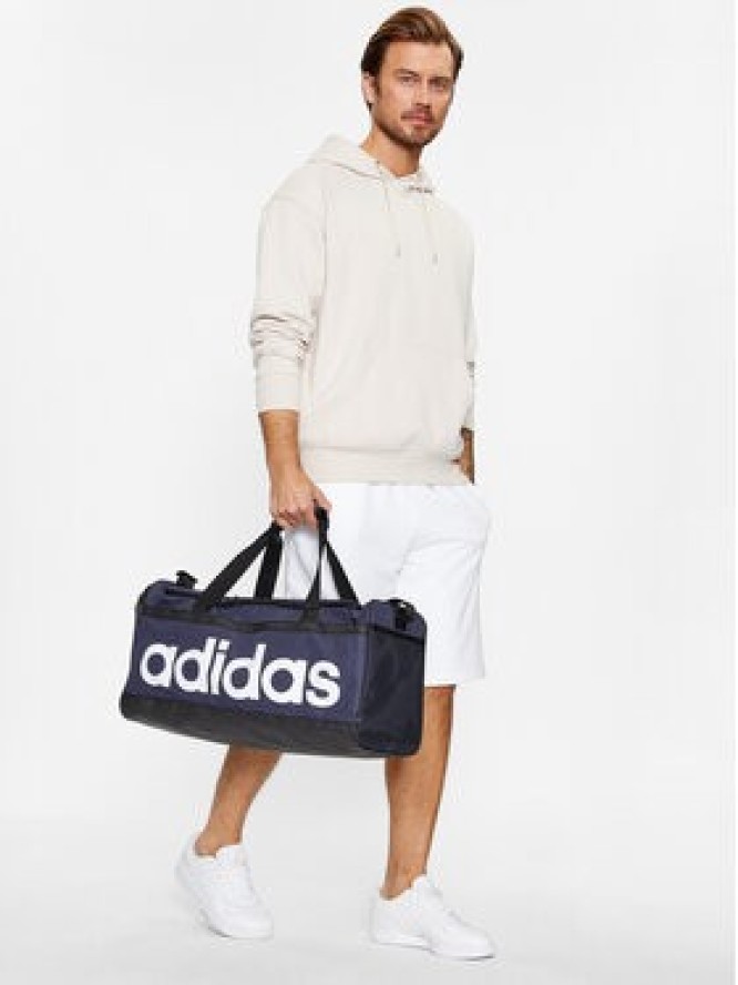 adidas Torba sportowa Essentials Linear Duffel Medium HR5349 Granatowy