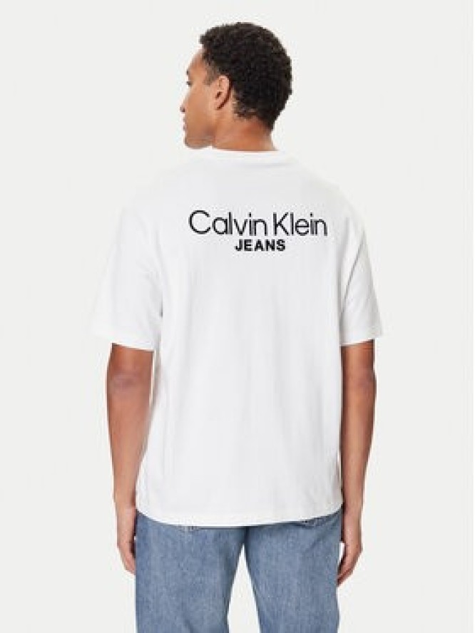 Calvin Klein Jeans T-Shirt LV04RD825G Biały Regular Fit