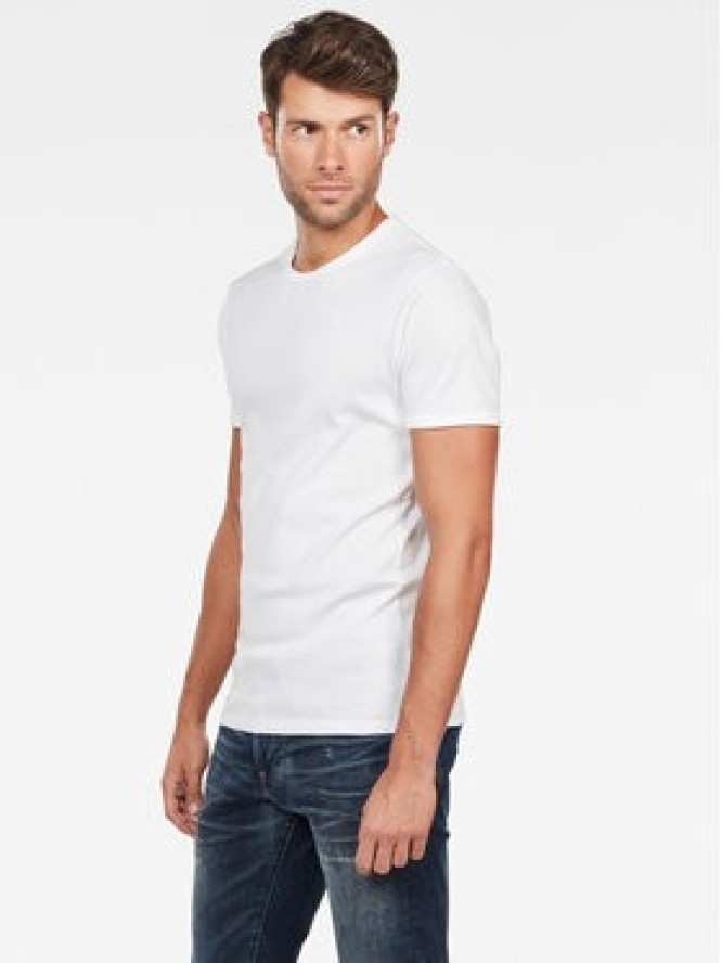 G-Star Raw Komplet t-shirtów D07205-124-110 Biały Slim Fit